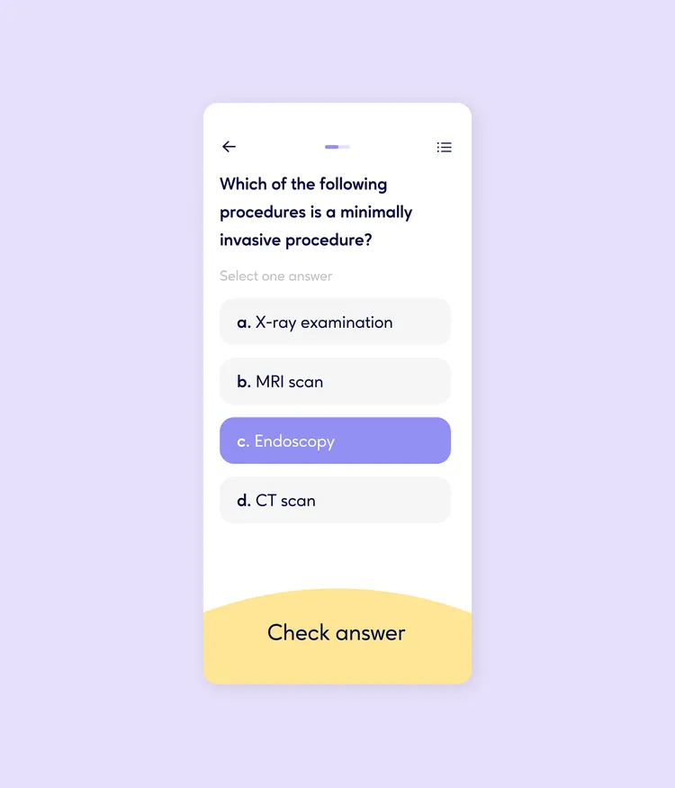 Ureka App Multiple Choice Frage