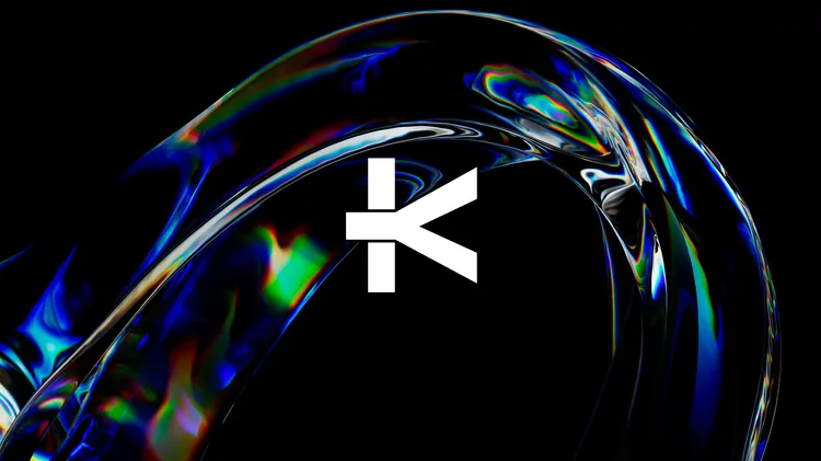 Ein farbenfroher Wirbel mit dem KyberionAI-Logo auf schwarzem Hintergrund.