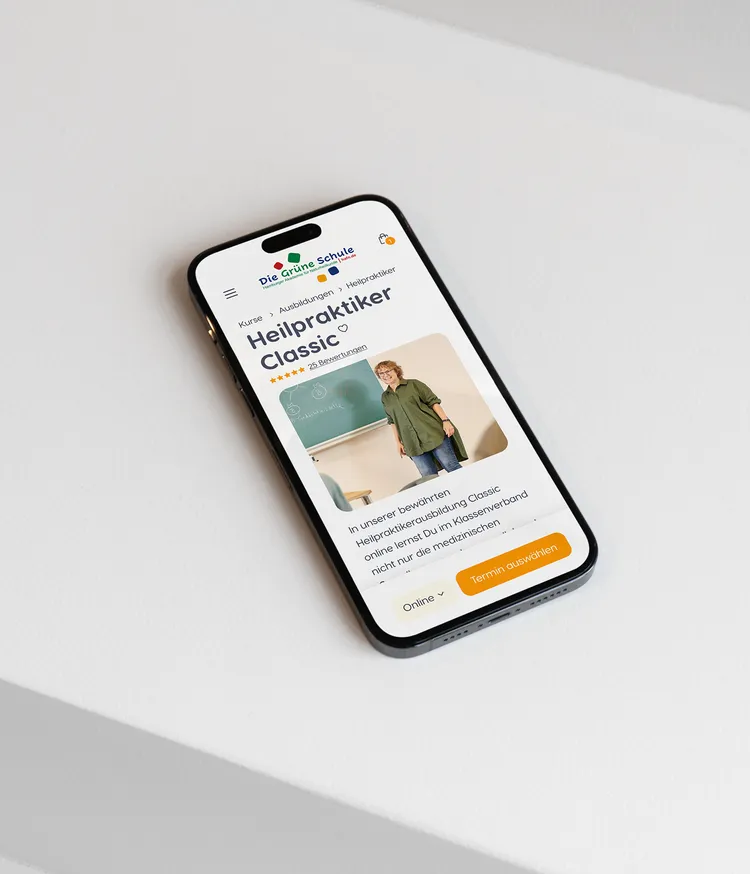 Mockup Kursseite Iphone