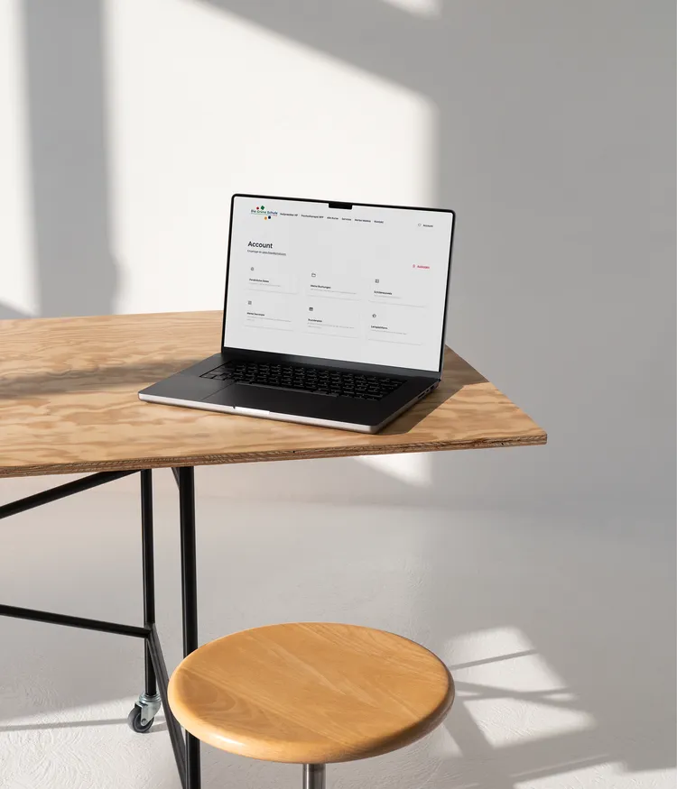 Mockup Schüler Portal